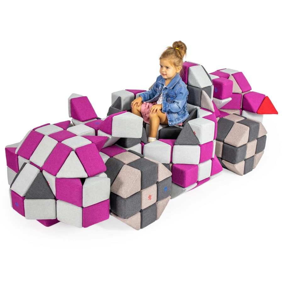 F-SPORT sports car - soft, magnetic car JollyHeap - creative, didactic toy - a playground, school, kindergarten.